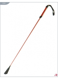 Длинный плетеный стек с красной лаковой ручкой - 85 см. - Подиум - купить с доставкой в Екатеринбурге
