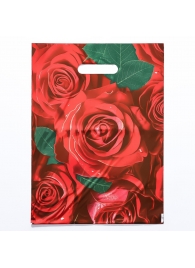 Пакет с цветочным принтом и вырубной ручкой (30х40 см) - Сима-Ленд - купить с доставкой в Екатеринбурге