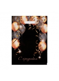 Пакет с вырубной ручкой и принтом в виде шариков (30х40 см) - Сима-Ленд - купить с доставкой в Екатеринбурге