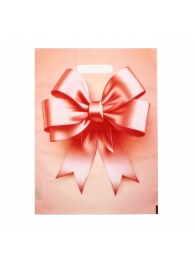 Пакет с принтом в виде банта с вырубной ручкой (30х40 см) - Сима-Ленд - купить с доставкой в Екатеринбурге