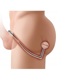 Кольцо на пенис с анальным стимулятором Stainless Steel Anal Hook   Cock Ring - BlueLine - в Екатеринбурге купить с доставкой