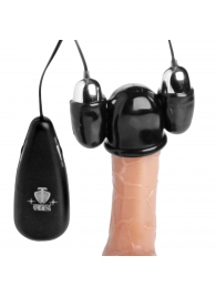 Черная стимулирующая насадка для головки полового члена Multi Speed Vibrating Penis Head Teaser - XR Brands - в Екатеринбурге купить с доставкой