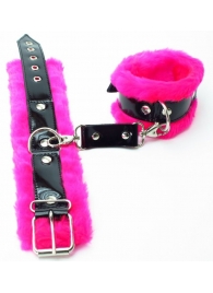 Розовые наручники с мехом BDSM Light - БДСМ Арсенал - купить с доставкой в Екатеринбурге