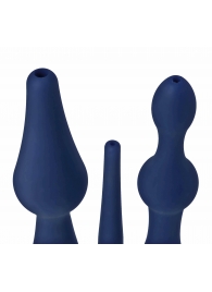 Набор из 3 универсальных насадок для анального душа Universal 3 Piece Silicone Enema Attachment Set - XR Brands - купить с доставкой в Екатеринбурге