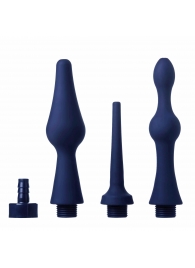 Набор из 3 универсальных насадок для анального душа Universal 3 Piece Silicone Enema Attachment Set - XR Brands - купить с доставкой в Екатеринбурге