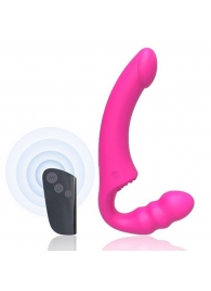 Розовый безремневой страпон Straples Strap-On Dildo - Erokay - купить с доставкой в Екатеринбурге