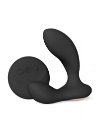 Черный вибромассажер простаты с пультом ДУ Hugo 2 Remote - Lelo - в Екатеринбурге купить с доставкой