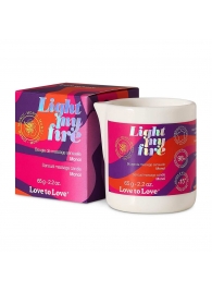 Массажная свеча Light My Fire с ароматом моной - 80 мл. - Love to Love - купить с доставкой в Екатеринбурге