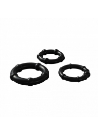 Набор из 3 черных эрекционных колец Babooom Ring Set - Adrien Lastic - в Екатеринбурге купить с доставкой