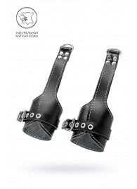 Черные подвесы с белой строчкой - Pecado - купить с доставкой в Екатеринбурге