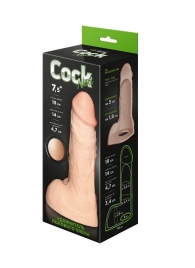Телесный фаллоудлинитель с мошонкой Cock Next - 19 см. - LOVETOY (А-Полимер) - в Екатеринбурге купить с доставкой