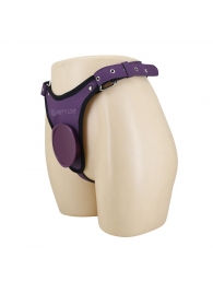 Фиолетовые трусики харнесс с платформой Caludio III - Baile - купить с доставкой в Екатеринбурге