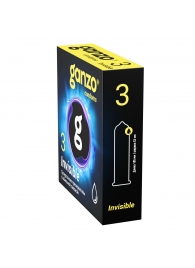 Супертонкие презервативы Ganzo Invisible - 3 шт. - Ganzo - купить с доставкой в Екатеринбурге