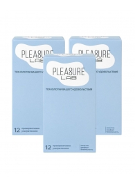Набор из 3 упаковок ультратонких презервативов Pleasure Lab (по 12 шт.) - Pleasure Lab - купить с доставкой в Екатеринбурге