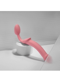 Розовый безремневой страпон Strap-on-me Semi-Realistic Bendable Strap-On size S - Strap-on-me - купить с доставкой в Екатеринбурге