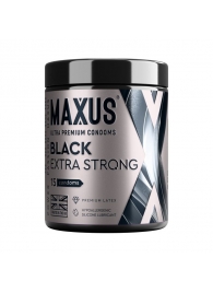 Черные утолщенные презервативы MAXUS Extra Strong с железным кейсом - 15 шт. - Maxus - купить с доставкой в Екатеринбурге