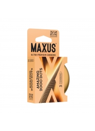Точечные презервативы MAXUS 2000 Amazing Dots с железным кейсом - 3 шт. - Maxus - купить с доставкой в Екатеринбурге