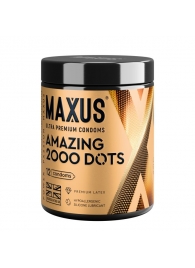 Точечные презервативы MAXUS 2000 Amazing Dots с железным кейсом - 12 шт. - Maxus - купить с доставкой в Екатеринбурге