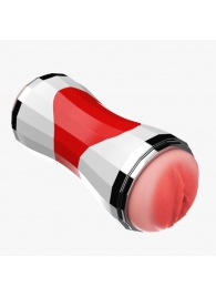 Двусторонний мастурбатор в колбе Power Grip Cup - вагина и ротик - Boys of Toys - в Екатеринбурге купить с доставкой Двусторонний мастурбатор в колбе Power Grip Cup - вагина и ротик - Boys of Toys - в Екатеринбурге купить с доставкой