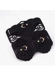 Фигурный набор для БДСМ-игр с узорами и золотистой фурнитурой - Crazy Handmade - купить с доставкой в Екатеринбурге