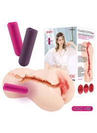 Мастурбатор-вагина с вибрацией Jenny Onahole edition 005 - KOKOS - в Екатеринбурге купить с доставкой Мастурбатор-вагина с вибрацией Jenny Onahole edition 005 - KOKOS - в Екатеринбурге купить с доставкой