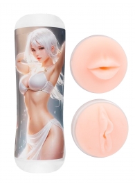 Двусторонний мастурбатор в колбе аниме - вагина и ротик - Tokyo Style - в Екатеринбурге купить с доставкой Двусторонний мастурбатор в колбе аниме - вагина и ротик - Tokyo Style - в Екатеринбурге купить с доставкой