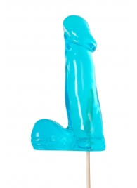Голубой леденец в форме члена со вкусом блю кюрасао - 173 гр. - Sosuчki - купить с доставкой в Екатеринбурге