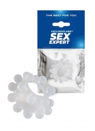 Эластичное эрекционное кольцо с двумя рядами шариков - Sex Expert - в Екатеринбурге купить с доставкой