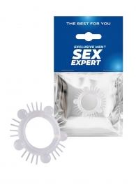 Эластичное эрекционное кольцо с шишечками и шипами - Sex Expert - в Екатеринбурге купить с доставкой