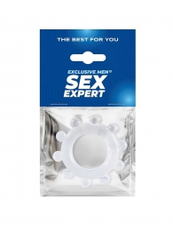 Прозрачное эрекционное кольцо со стимулирующими шариками - Sex Expert - в Екатеринбурге купить с доставкой