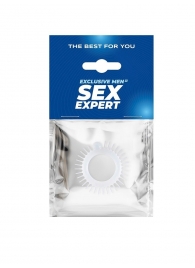 Эластичное эрекционное кольцо с шипиками и шариком - Sex Expert - в Екатеринбурге купить с доставкой