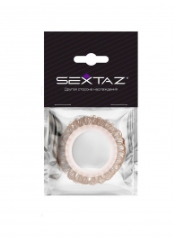 Эрекционное кольцо с бежевыми «ресничками» - Sextaz - в Екатеринбурге купить с доставкой