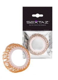 Эрекционное кольцо с бежевыми «ресничками» - Sextaz - в Екатеринбурге купить с доставкой