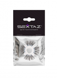 Эластичное эрекционное кольцо с черными «ресничками» - Sextaz - в Екатеринбурге купить с доставкой