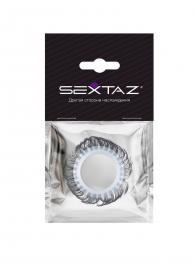 Эластичное эрекционное колечко с черными «ресничками» - Sextaz - в Екатеринбурге купить с доставкой