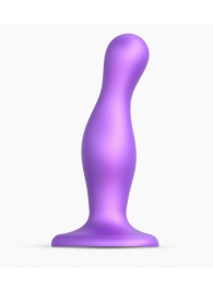 Фиолетовая насадка Strap-On-Me Dildo Plug Curvy size M - Strap-on-me - купить с доставкой в Екатеринбурге
