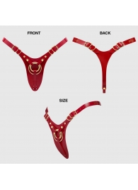 Красный пояс для фиксации насадок Strap-On-Me Leatherette Harness Fabulous - Strap-on-me - купить с доставкой в Екатеринбурге