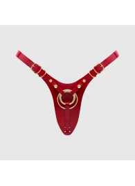 Красный пояс для фиксации насадок Strap-On-Me Leatherette Harness Fabulous - Strap-on-me - купить с доставкой в Екатеринбурге