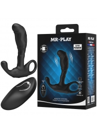 Черный изогнутый массажёр простаты с вибрацией и пультом ДУ - Baile - в Екатеринбурге купить с доставкой