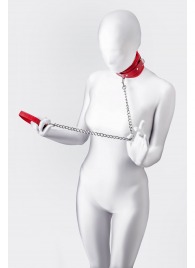 Красный ошейник с подкладкой из меха - ToyFa - купить с доставкой в Екатеринбурге