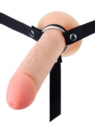 Мужской полый страпон на регулируемых ремешках - 22 см. - Sex Expert - купить с доставкой в Екатеринбурге