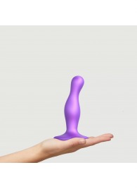 Фиолетовая насадка Strap-On-Me Dildo Plug Curvy size S - Strap-on-me - купить с доставкой в Екатеринбурге