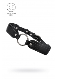 Черный кожаный чокер-ошейник со скруглёнными углами - Pecado - купить с доставкой в Екатеринбурге
