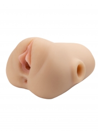 Телесный мастурбатор с вибрацией Double Pounder Vibrating Squeeze Stroker - Pipedream - в Екатеринбурге купить с доставкой