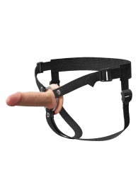 Телесный пустотелый фаллопротез 5’’ Hollow Silicone Strap-On - 14 см. - Pipedream - купить с доставкой в Екатеринбурге