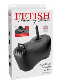 Черное надувное кресло с платформой для фиксации дилдо Body Dock Inflatable Love Seat - Pipedream - купить с доставкой в Екатеринбурге