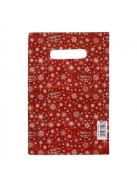 Красный подарочный новогодний пакет с вырубной ручкой (20х30 см) - Сима-Ленд - купить с доставкой в Екатеринбурге