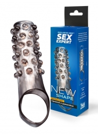 Дымчатая насадка на пенис с выпуклостями - 11 см. - Sex Expert - в Екатеринбурге купить с доставкой