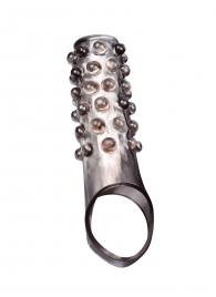 Дымчатая насадка на пенис с выпуклостями - 11 см. - Sex Expert - в Екатеринбурге купить с доставкой