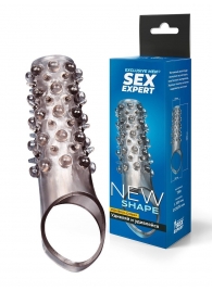 Дымчатая насадка на пенис с шипами и выпуклостями - 12 см. - Sex Expert - в Екатеринбурге купить с доставкой